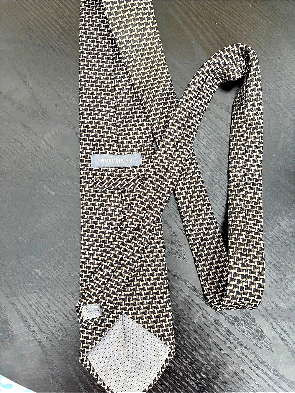 Nordstrom Men's Geometric Tie in Black & Brown